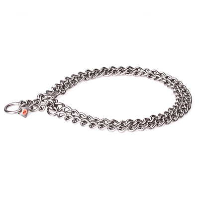 Stainless Steel Twin Row Chain Collar - 3.0 mm